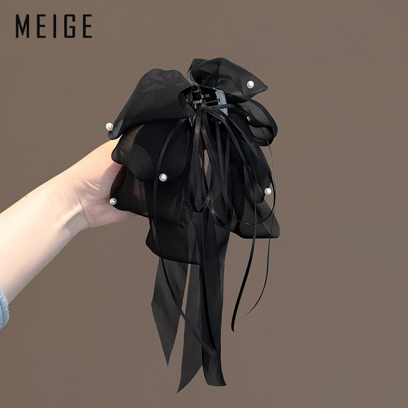 美歌蝴蝶结飘带抓夹2025年新款