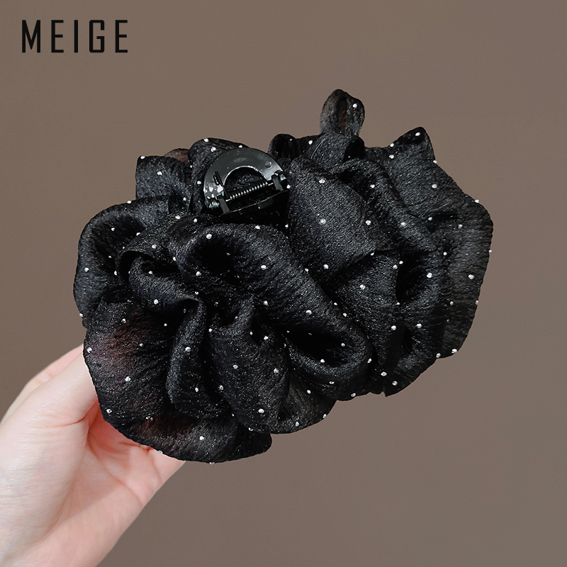 美歌蝴蝶结绢纱后脑勺抓夹