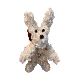 秋冬毛绒丑萌狗狗发绳女2023年新款发饰扎头发皮筋发圈马尾头绳