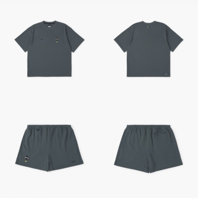 工装飞行员 MADNESS X FCRB 余文乐同款联名圆领短袖T恤运动套装