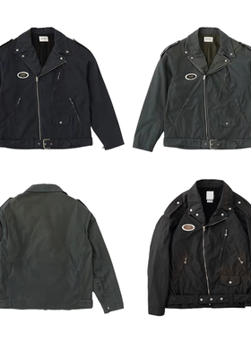 工装飞行员 VISVIM 日系复古中村世纪机车夹克泥染做旧水洗外套