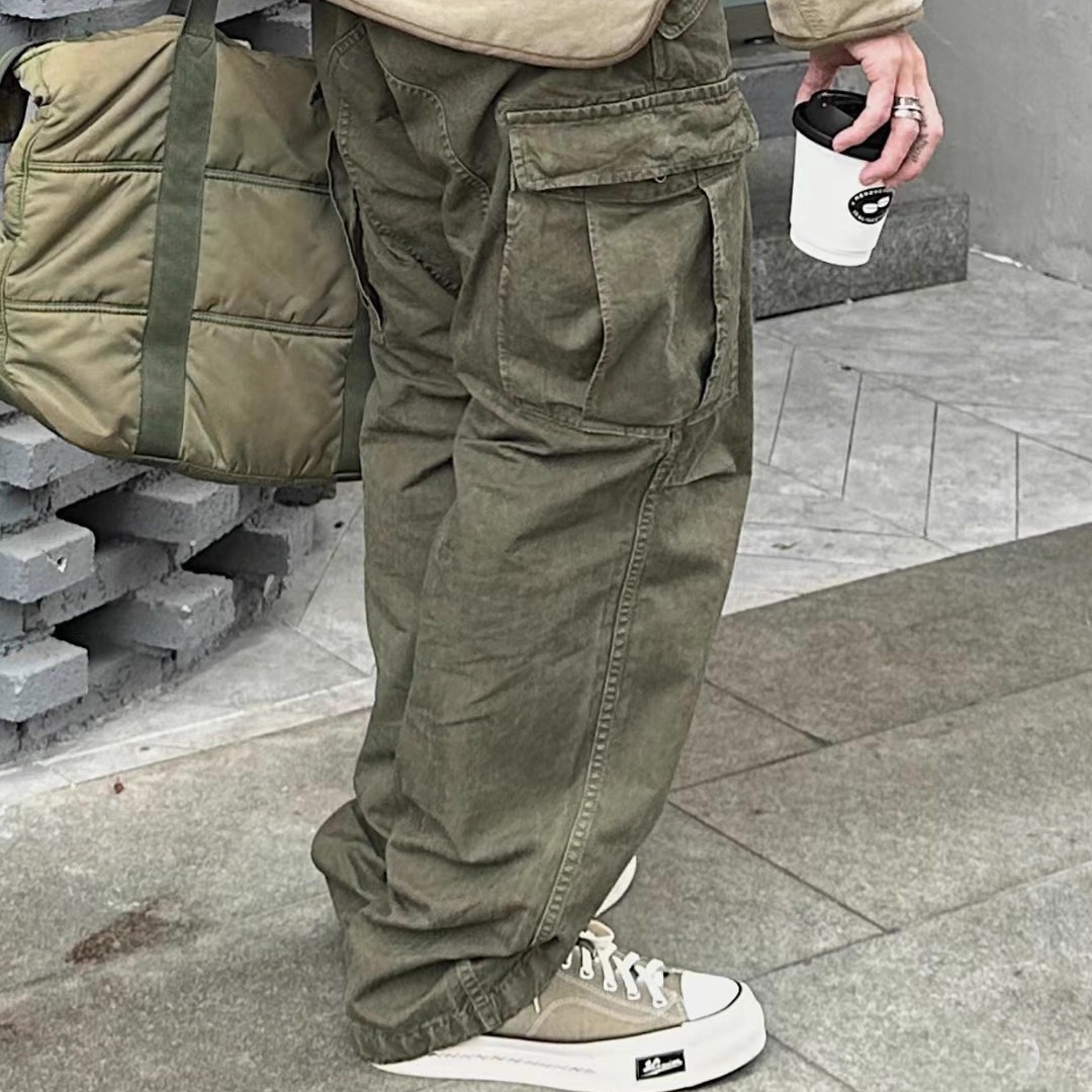 工装飞行员 VISVIM FIL 22AW 工装长裤日潮重水洗军事风休闲裤