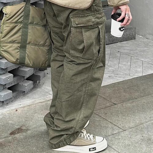 工装飞行员 VISVIM FIL 22AW 工装长裤日潮重水洗军事风休闲裤