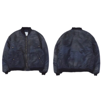 工装飞行员 MADNESS 24AW MA1 余文水洗做旧拼接长袖夹克外套棉服