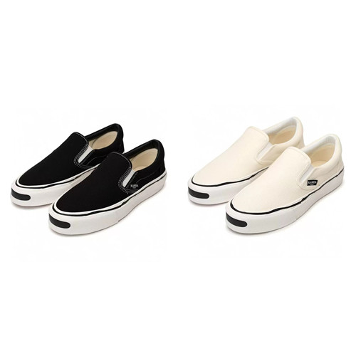 工装飞行员 KAMIYA  Slip-On 余文乐日系开口笑懒人一脚蹬帆布鞋