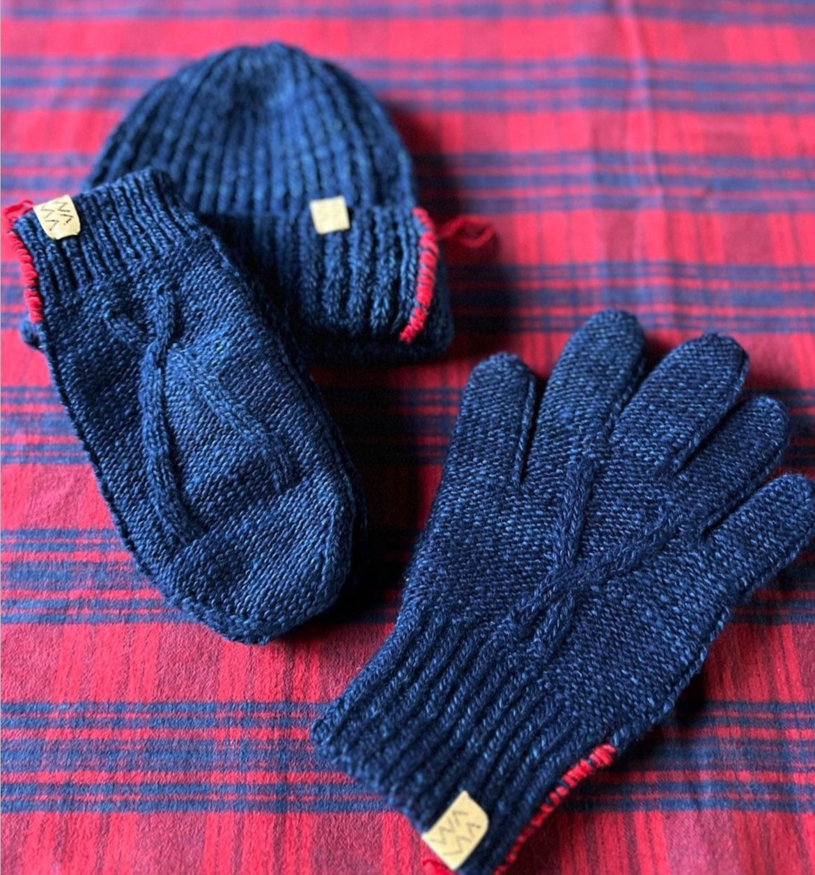 工装飞行员 VISVIM 20AW KNIT CAP N.D.秋冬日系蓝染针织毛线冷帽
