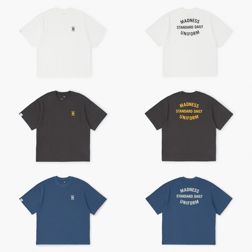 工装飞行员 MADNESS 24SS 余文乐标语字母圆领日系宽松短袖T恤男