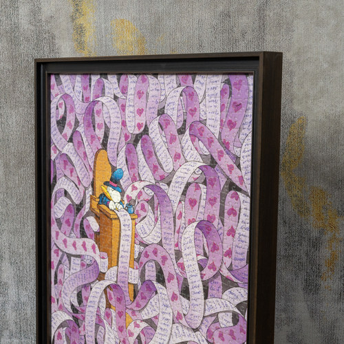 全实木边框搭配亚克力面板复古风