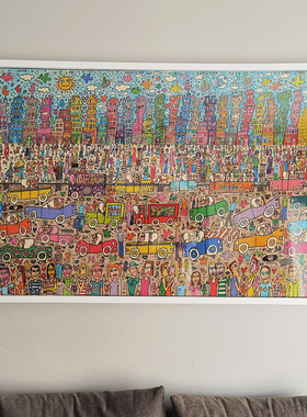 5000片画框立体相框悬浮实木框架拼图框复古挂墙送胶水配有机玻璃