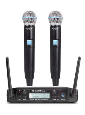 GLXD4专业无线话筒舞台户外通用一拖二u段稳定不断频