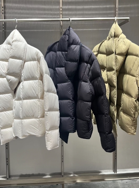 现货江南2025冬款女装宽松简约风围巾领立领羽绒服外套 5P0C14030