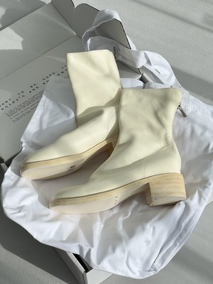 高版 固特异鬼帝788z后拉链短靴guidi真皮粗跟倒靴复古做旧马丁靴