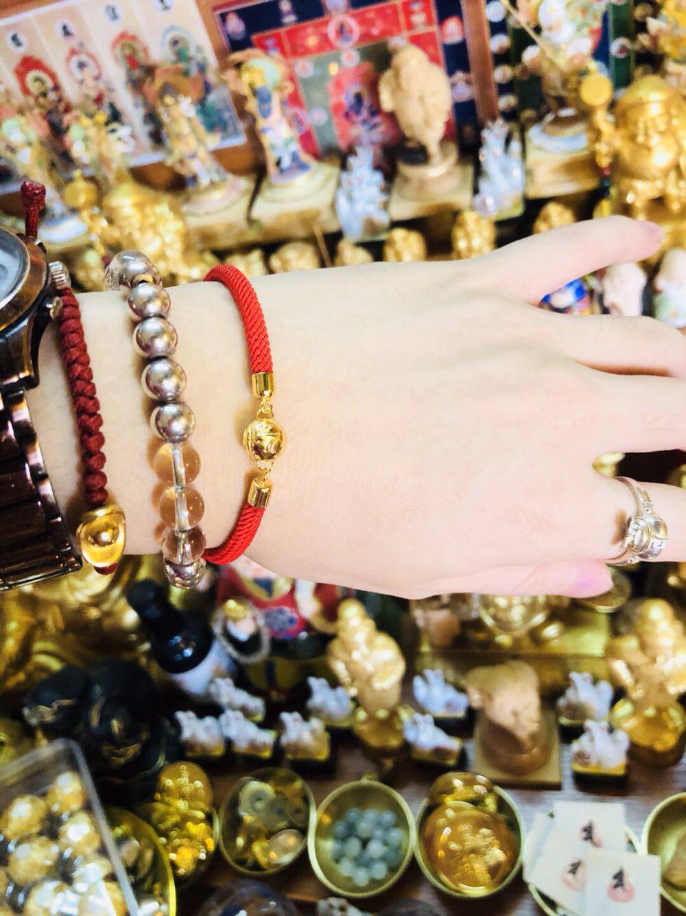 摩尼宝珠红绳开运吉祥手绳护摩幸运红绳如意宝珠红绳虚空藏