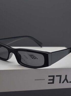 欧美复古长方形粗框朋克风太阳镜