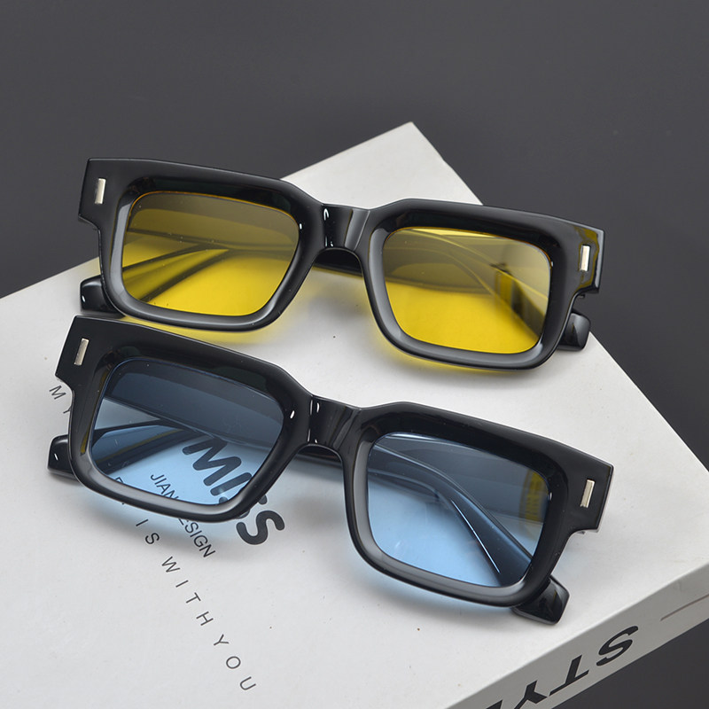 欧美复古时髦方形米钉太阳眼镜男女潮圆脸显瘦嘻哈朋克风街拍墨镜,ZIPPO/瑞士军刀/眼镜,太阳眼镜,淘宝优惠券,粉丝福利购,淘宝优惠卷