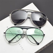 欧美复古大框飞行员式 蛤蟆镜男女潮骑行驾驶遮阳太阳眼镜朋克墨镜