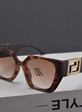 欧美复古多边形大框镂空太阳眼镜