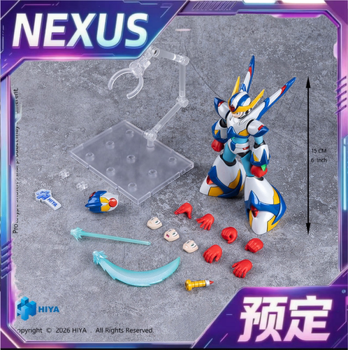 HIYA海雅洛克人X系列艾克斯猎鹰装甲版超可动人偶手办3月定金