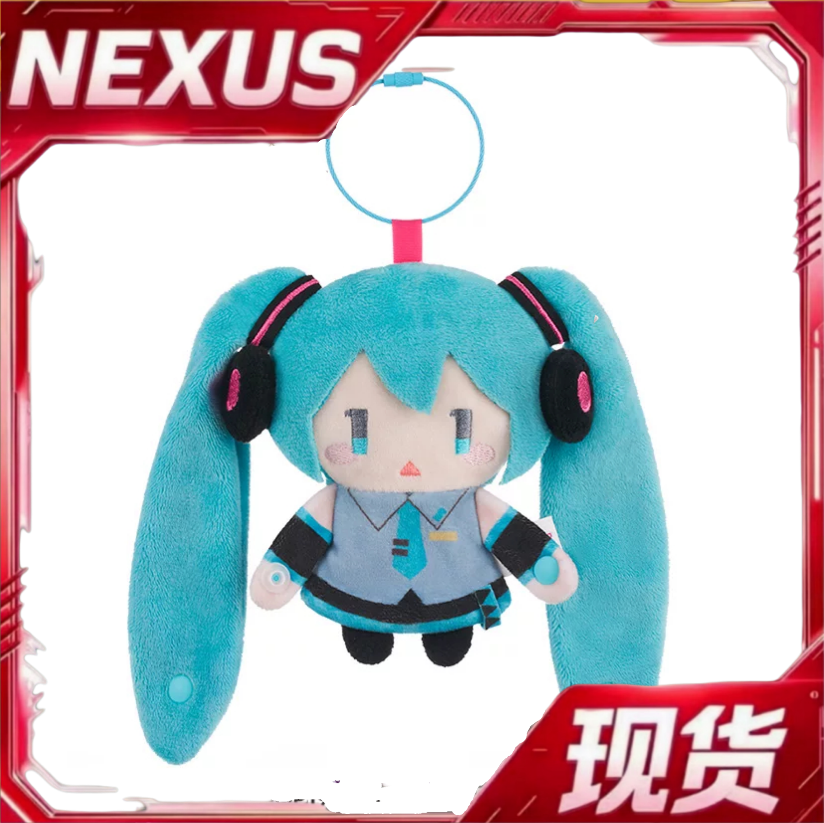 现货  初音未来绒绒系列miku按扣mini零钱包挂件GSM