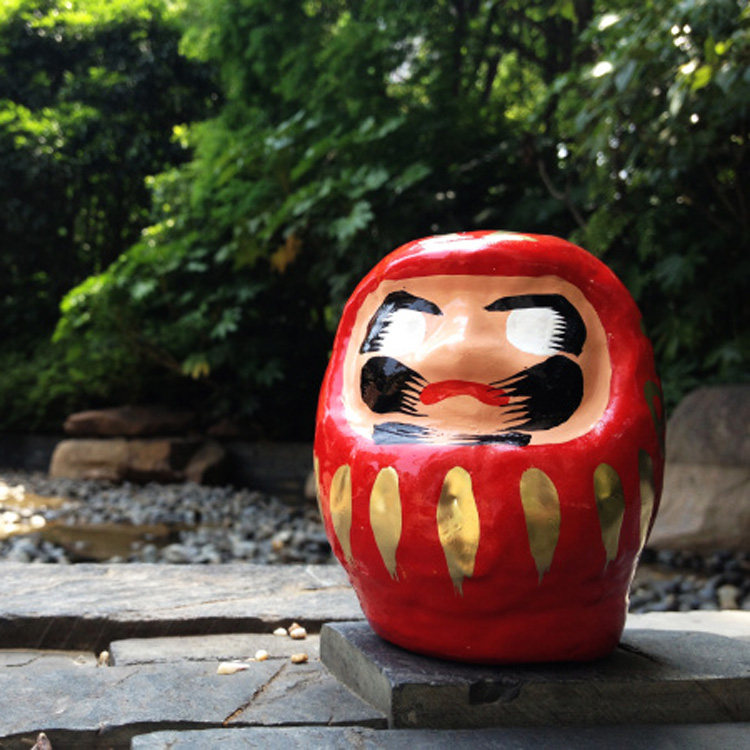 日本传统手作纸工达摩大师摆件少林山开运许愿考试面试必胜12cm高