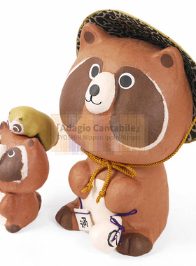 儿童节礼物日本和纸儿童房书房书桌装饰狸猫招福招财幸运