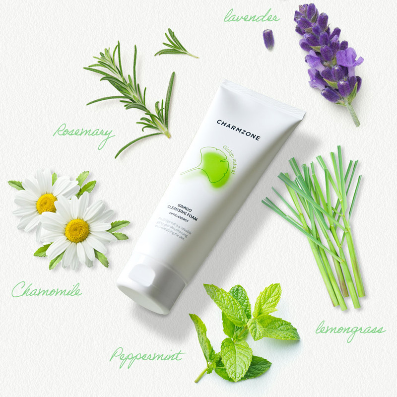 韩国原装进口婵真银杏泡沫洗面奶深层清洁毛孔清爽温和舒缓保湿