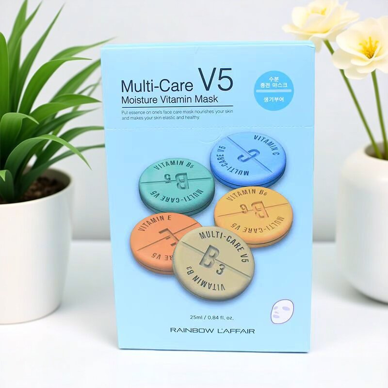 韩国Rainbow彩虹莱妃尔活力水库面膜10片补水保湿提亮贴片式滋润
