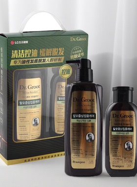 韩国LG正品Dr.Groot克洛特强韧发根防脱洗发水400ml+200ml蓬松