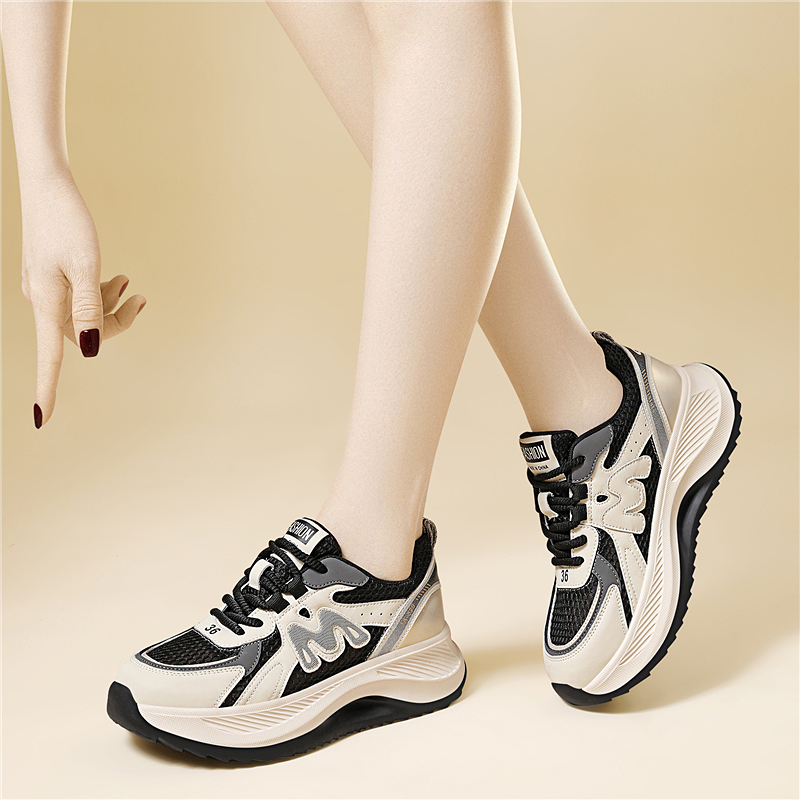 休闲鞋女2025冬季新款厚底鞋女