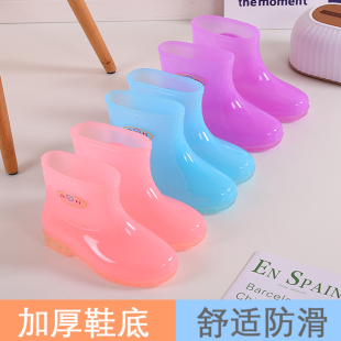 韩版雨鞋女外穿短筒软底果冻水鞋女防滑套鞋学生防水胶鞋保暖春秋