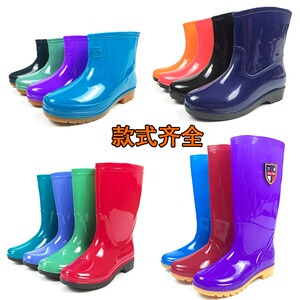 雨鞋胶鞋防水鞋雨靴女厨房洗车防滑时尚成人套鞋短筒中筒高筒冬季