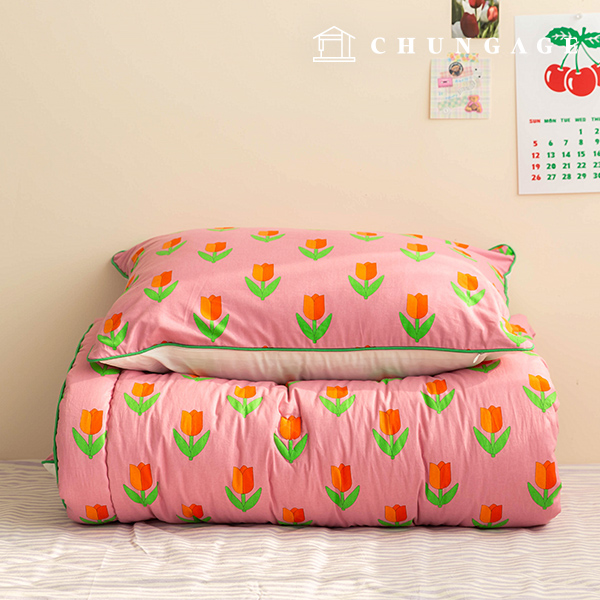 清新ins4件纯棉浪漫郁金香