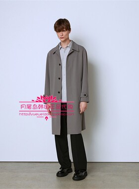 直邮Mind Bridge韩国代购男士春秋宽松腰带中长风衣外套MWCA2102