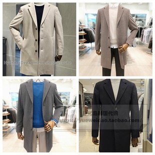 特价直邮EDITION 男装韩国代购秋冬羊绒羊毛中长款毛呢大衣G1901