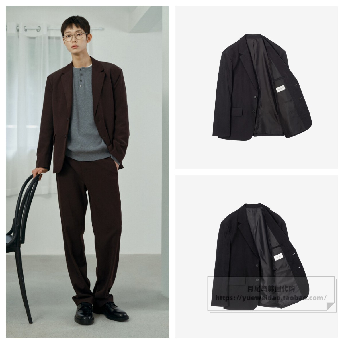 发货快直邮Mind Bridge韩国代购26秋男士宽松西服外套M1JK6102