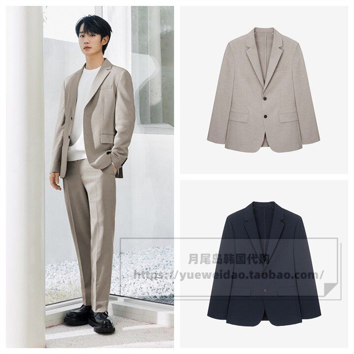 发货快直邮MindBridge春秋男士韩国代购修身商务休闲西服MYJK2101