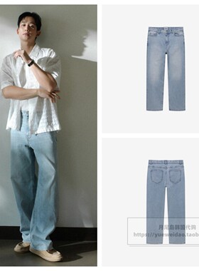发货快直邮MindBridge韩国代购26夏男士海报款阔腿牛仔裤M1DP3152