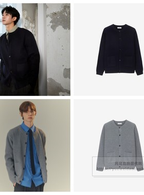 直邮Mind Bridge24冬男士韩国代购宽松弹力含毛针织开衫MYCD7121