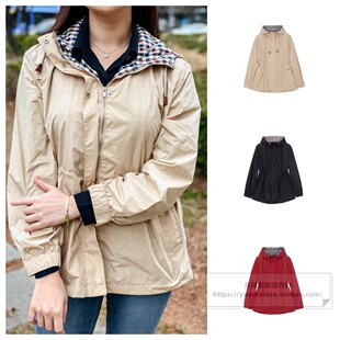 3折直邮Aquascutum 春秋女装韩国代购时尚休闲短款连帽风衣XJ2Q0