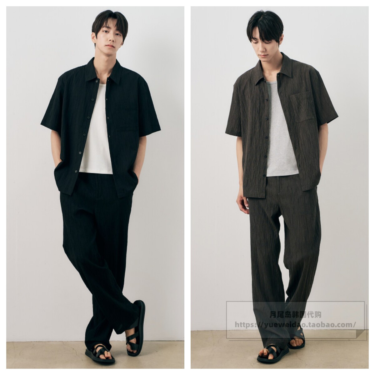 发货快直邮MB韩国代购26夏男士宽松直筒薄休闲裤M1PT4170