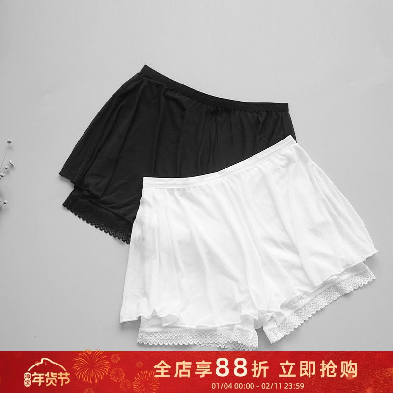 贴身日记莫代尔棉三分打底裤蕾丝假两件保险防走光安全裤女短裤夏,女士内衣/男士内衣/家居服,女安全裤,淘宝优惠券,粉丝福利购,淘宝优惠卷