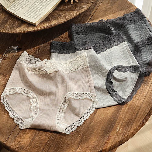 贴身日记蕾丝花边A类棉抑菌内裤