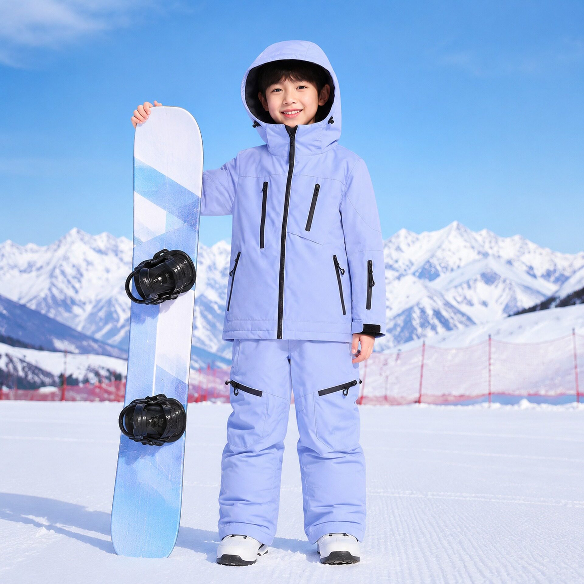 跨境儿童滑雪服套装男女童加厚防水保暖东北雪乡连体滑雪衣裤装备