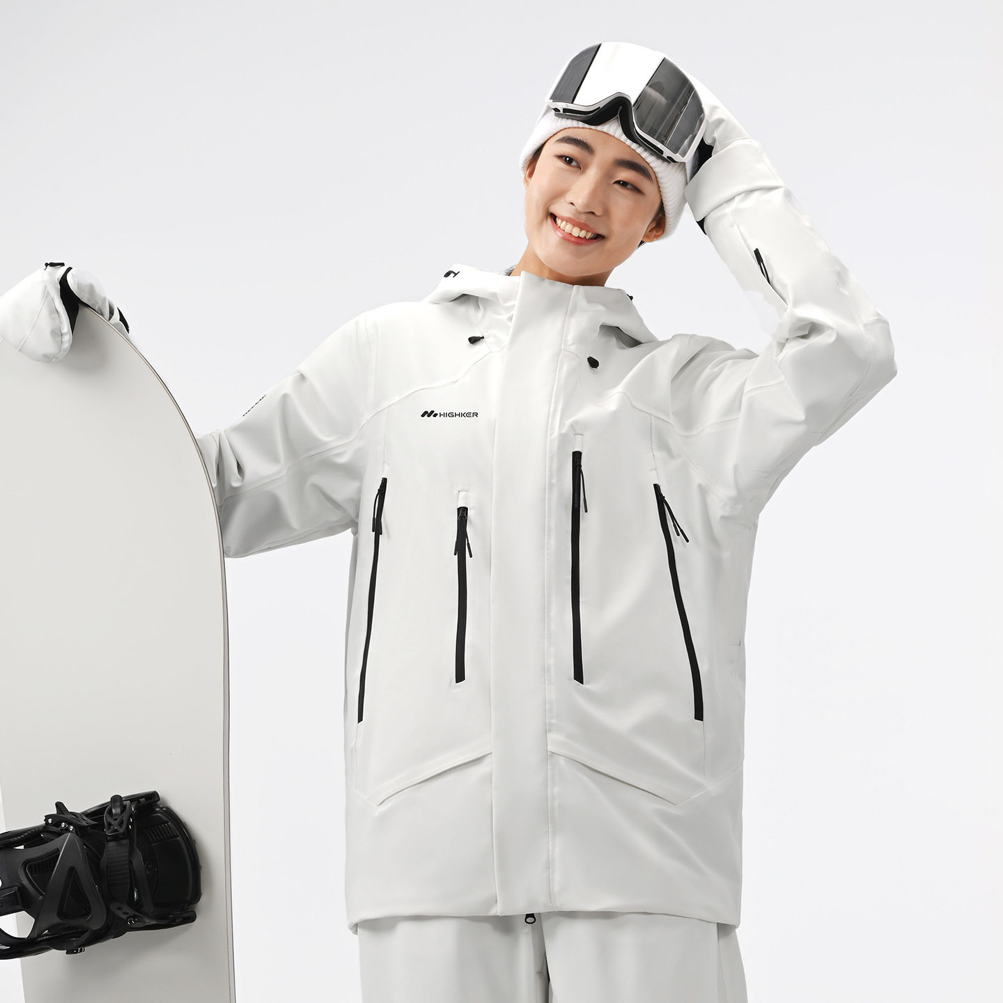 滑雪服女男款单板3L防水全压胶保暖专业雪服上衣纯色双板外套跨境