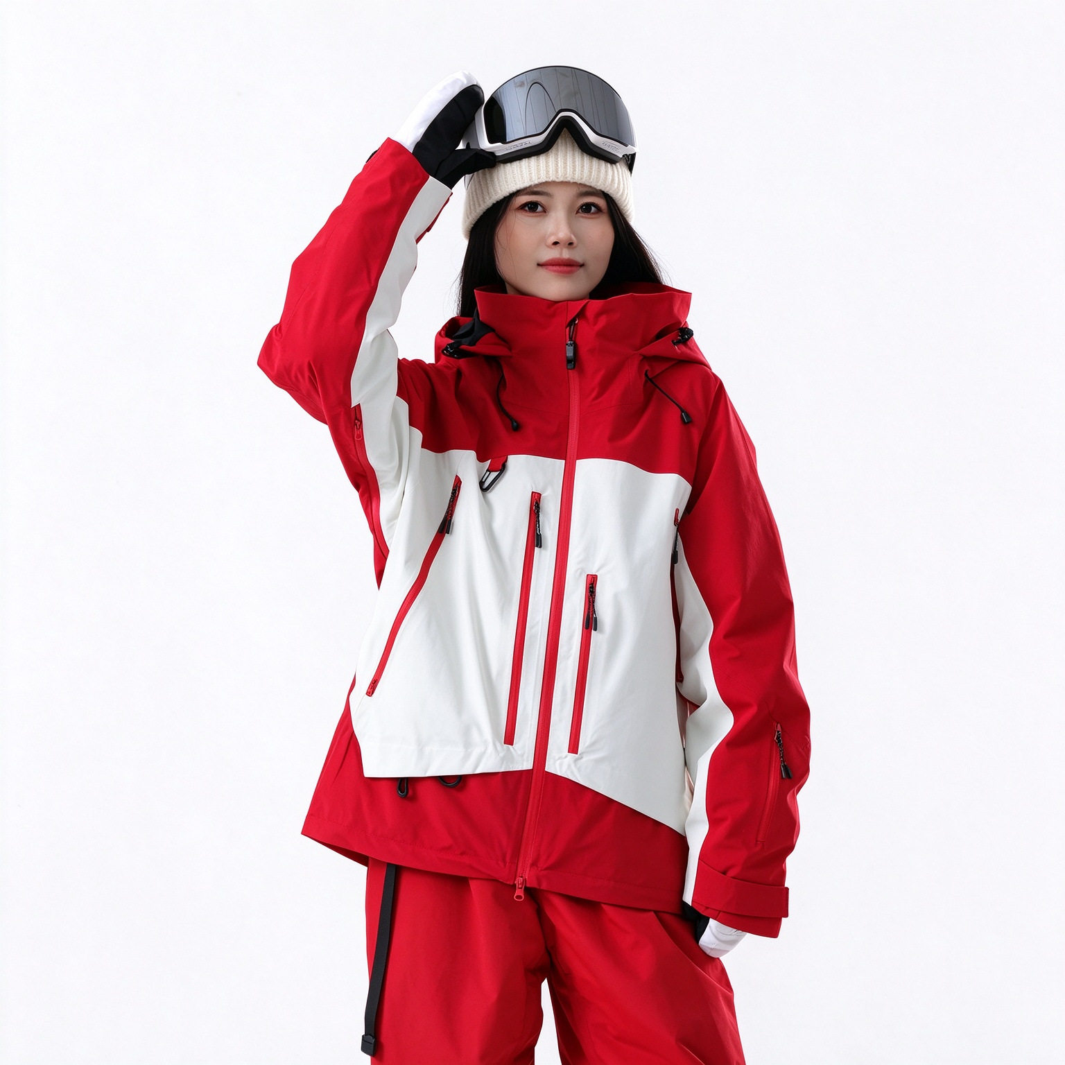 滑雪服套装单板双板夹棉加厚两件套情侣保暖防寒户外登山服