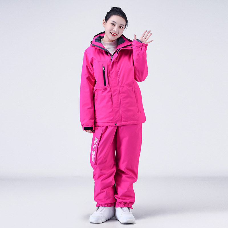 滑雪服女滑雪裤宽松版OVER SIZE冬季防水保暖单板滑雪衣裤套装