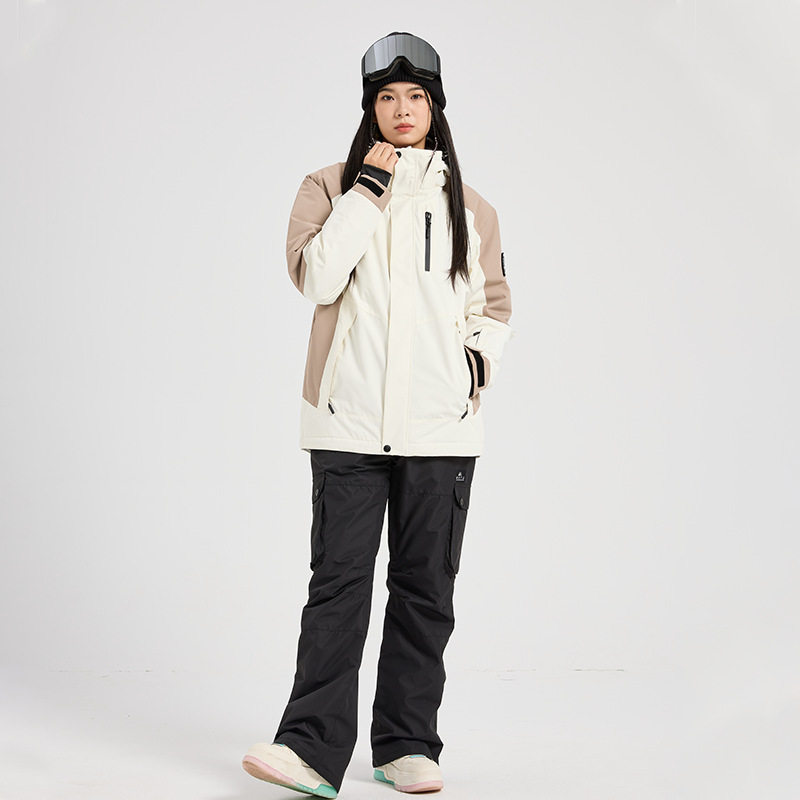 2024新款滑雪服女套装单双板加棉防水防风保暖滑雪装备套装全套@