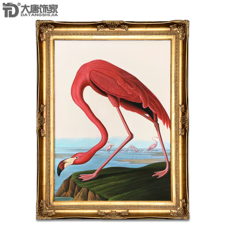 实拍手绘动物油画欧式客厅餐厅玄关装饰画 过道壁画 红运当头N209图片