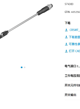 FESTO费斯托 接近开关 CRSMT-8M-PS-24V-K-0,3-M8D-EX2  574383