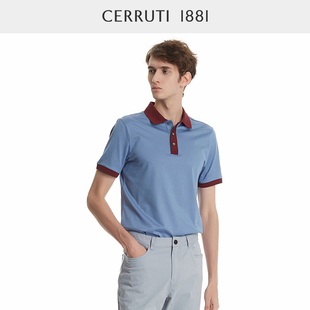 1881男装 CERRUTI POLO衫 商务休闲棉桑蚕丝短袖 C47H9EI061 春夏季